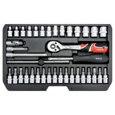 Yato dugókulcs készlet racsnis hajtókarral, 1/4", 38db-os