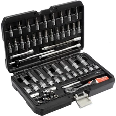 Yato dugókulcs készlet racsnis hajtókarral 1/4", 56db-os