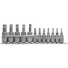 Yato Torx-dugókulcs készlet, T8-T55, 30-50mm, 1/4"-3/8", 12db