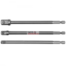 Yato dugókulcs adapter, bitbefogású, 1/4&quot;, 150mm, 3 részes