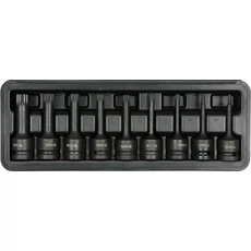 Yato Gépi dugókulcs készlet, Spline, M5-M16, 1/2&quot;, 9 db-os 