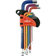 Yato Imbuszkulcs készlet, gömbfejű hosszú, 1.5-10mm 9db-os 