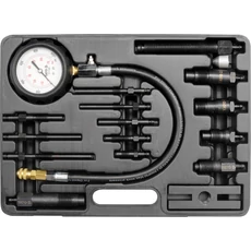 Yato YT-7307 kompressziómérő óra, diesel motorokhoz, 16 részes