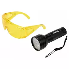 Yato elemes UV LED zseblámpa + szemüveg