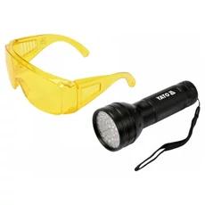 Yato elemes UV LED zseblámpa + szemüveg