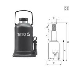 Yato Hidraulikus emelő 5t  (212-468mm)