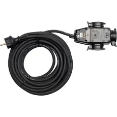 Yato Elektromos, gumírozott hosszabbító, 3-as elosztó, IP44, 20m