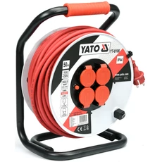 Yato elektromos hosszabbító, műanyag dobon 3x2.5mm, 50m