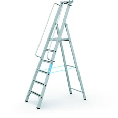 Zarges Meistertritt S egyoldalas állólétra, alu, 6 fokos, 1.55m