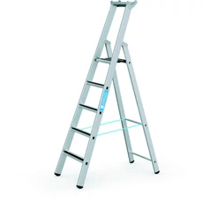 Zarges R13step S lépcsős állólétra, alu, 5 fokos, 1.33m