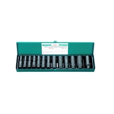 HANS 1/2˝ gépi hosszú dugókulcsfej készlet 13r. 10-30x80mm 84613M