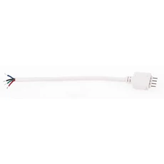 Avide csatlakozó kábel apa színes LED szalaghoz, fehér, 12V, 4PIN