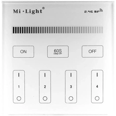 Avide LED szalag távirányító, érintőpaneles, falra szerelhető, 4 zónás, 2xAAA, 12V