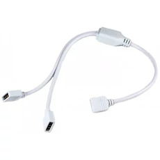 Avide kétágú kontroller elosztó kábel színes+fehér LED szalaghoz, 12V, 30cm
