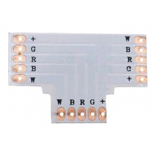 Avide T elosztó színes+fehér LED szalaghoz, 12V