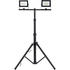 Avide LED reflektor 2 fej tripoddal, Slim, SMD, 2x30W, 4000K