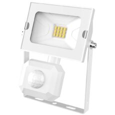 Avide LED reflektor mozgásérzékelővel, Slim, SMD, 10W, 4000K, fehér