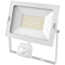 Avide LED reflektor mozgásérzékelővel, Slim, SMD, 50W, 4000K, fehér