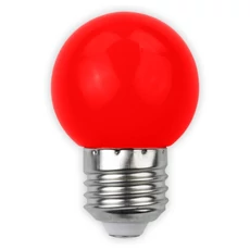 Avide kis gömb LED izzó, E27, 1W, piros