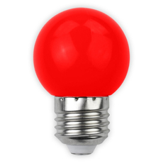Avide kis gömb LED izzó, E27, 1W, piros