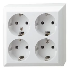 Business Line falon kívüli aljzat 4-es (fehér) Business Line falon kívüli aljzat 4-es (fehér)