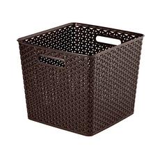 Curver My Style rattan hatású szögletes kosár, barna, 25L