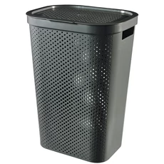 Curver Infinity Recycled szennyestartó, műanyag, 60L, sötétszürke