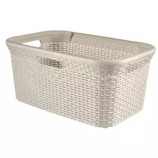 Curver Style rattan hatású ruháskosár 45L, krém