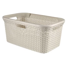 Curver Style rattan hatású ruháskosár 45L, krém