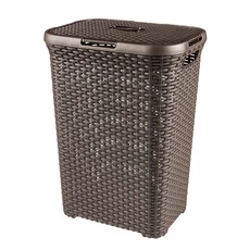 Curver Style rattan hatású szennyestartó 60L, sötétbarna