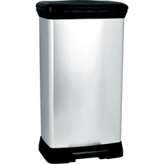 Curver Deco-bin pedálos szemetes, 50l, ezüst