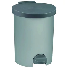 Curver kerek pedálos szemetes belső kosárral, ezüst/fekete 15l