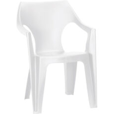 Allibert Dante kartámaszos, alacsony támlás műanyag kerti szék, fehér