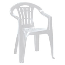 Curver Mallorca kartámaszos műanyag kerti szék, fehér