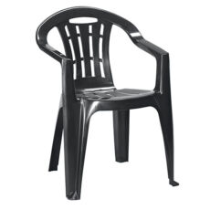 Curver Mallorca kartámaszos műanyag kerti szék, fekete