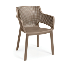 Keter Elisa modern műanyag kerti szék, cappuccino