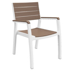 Keter Harmony kartámaszos műanyag kerti szék, fehér/cappuccino