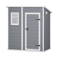 Keter Manor Pent műanyag szerszámos ház, szürke/fehér