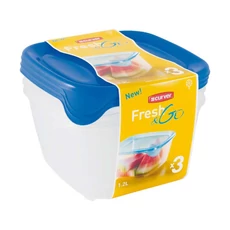 Curver Fresh&amp;go szögletes ételtartó szett, kék, 1.2L, 3db