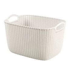 Curver Knit szögletes kosár, fehér, L méret, 19l