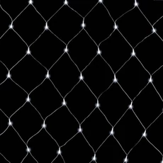Toldható fényháló, hideg fehér, átlátszó kábel, 96LED, 2x1m Toldható fényháló, hideg fehér, átlátszó kábel, 96LED, 2x1m