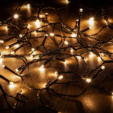 Kültéri fényfüzér, meleg fehér, zöld kábel, 240LED, 12m Kültéri fényfüzér, meleg fehér, zöld kábel, 240LED, 12m