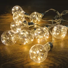 Nyáréjszaka fénysor, meleg fehér, 10LED, 5m