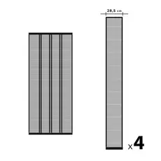 Delight szúnyogháló függöny ajtóra, max. 100x220cm, fekete