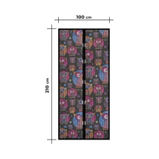 Delight szúnyogháló függöny ajtóra, mágneses, baglyos, 100x210cm Delight szúnyogháló függöny ajtóra, mágneses, baglyos, 100x210cm