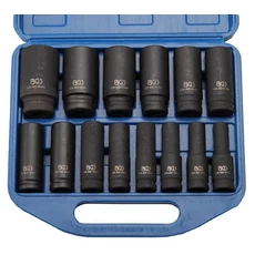 BGS levegős dugókulcs készlet ,1/2", 10-32mm, 14db-os