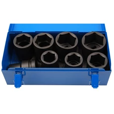 BGS-5245 Levegős dugókulcskészlet hatszögletű 25mm (1") 27-50mm, 8 darabos