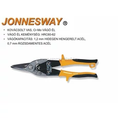 Jonnesway Profi lemezvágó olló egyenes 250mm