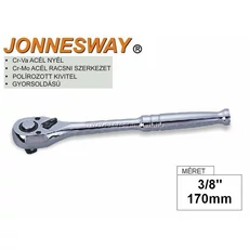 Jonnesway Profi Racsnis Hajtókar 3/8" / 170mm / 36fog