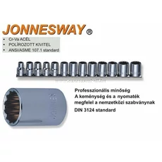 Jonnesway Profi Collos (SAE) Dugókulcs Készlet 1/2" 13db-os